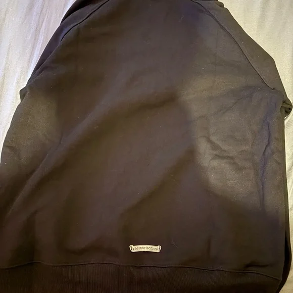 Black Zip-Up Hoodie with Logo